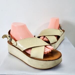 Barneys New York Platform Sandal 38 Made In Italy